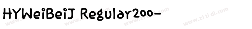 HYWeiBeiJ Regular200字体转换